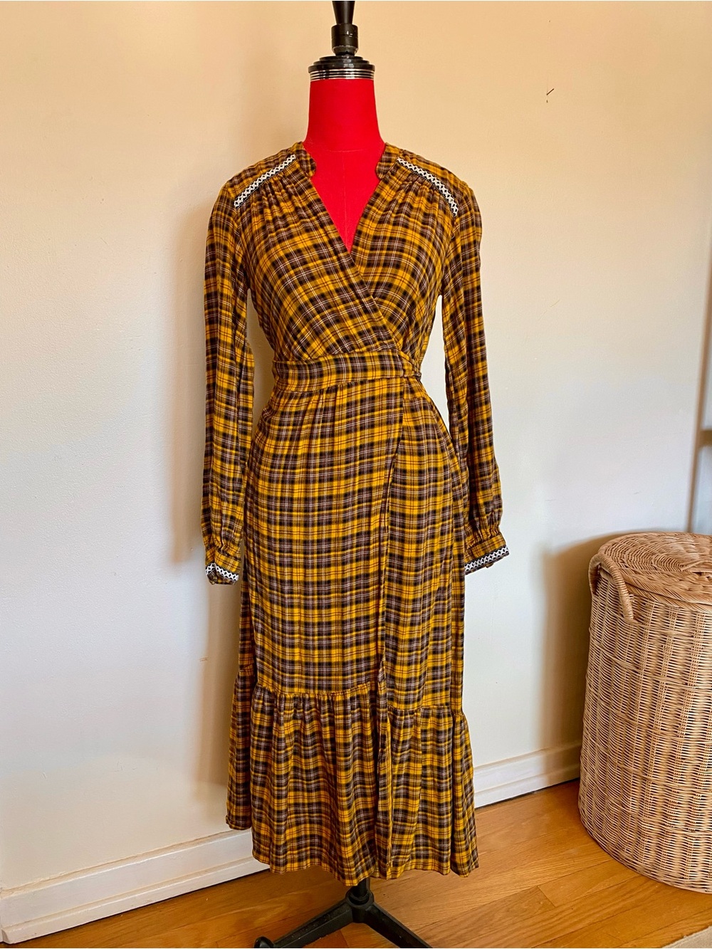 Anthropologie Dalton Wrap Maxi Dress